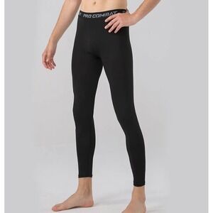 Men Black Compression Leggings Training Tights Athletic Pants